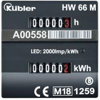 Счетчик энергии и часовой счетчик KUEBLER HW66 / HW66 M 16882